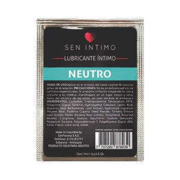 Lubricante Neutro Sen Intimo sobre - LUN02